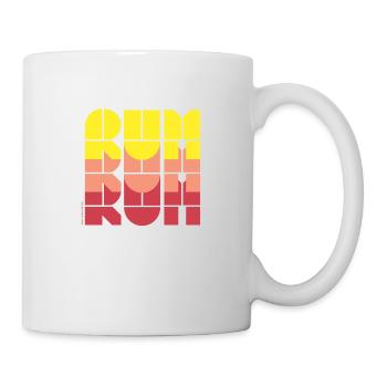 Rum Love Design in Neon Pink Rot - Tasse - Weiß - Rechts