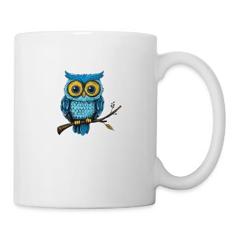 Cute Owl Kawaii Mascot - Mug - white - Right