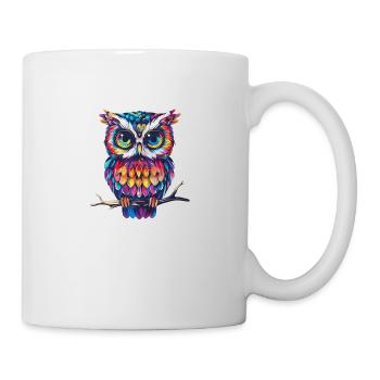 Cute Owl Kawaii Mascot - Mug - white - Right