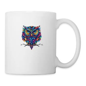 Niedliche Eule Kawaii Maskottchen - Tasse - Weiß - Rechts