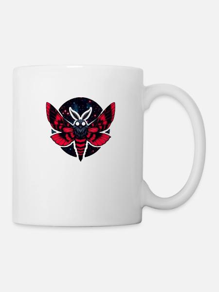 Cosmic Moth - Art Folklore Mothman - Mug - white