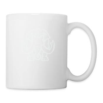 Éléphant mammouth - Mug blanc - blanc - Droite