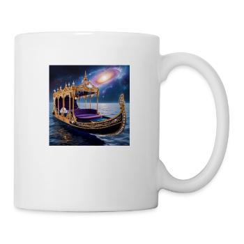 Kosmos-Gondel – Dein Abenteuer im Sternenmeer - Tasse - Weiß - Rechts