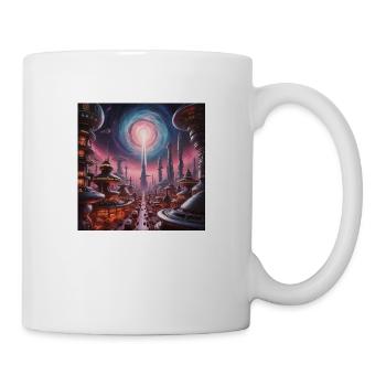 Herz der Galaxie – Eine Stadt im Licht der Sterne - Tasse - Weiß - Rechts
