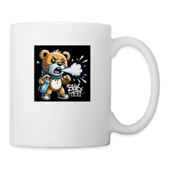 Niesender Teddybär - Tasse - Weiß - Rechts