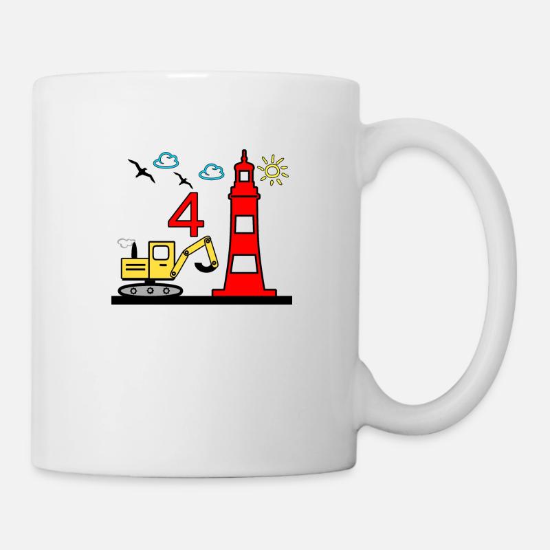 Bagger - Tasse - Weiß