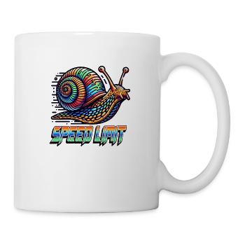 Lustige Schnecke mit Spruch Speed Limit - Tasse - Weiß - Rechts