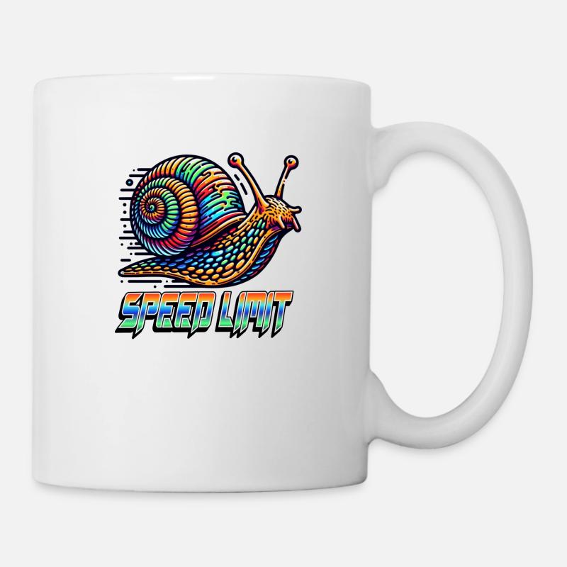 Lustige Schnecke mit Spruch Speed Limit - Tasse - Weiß