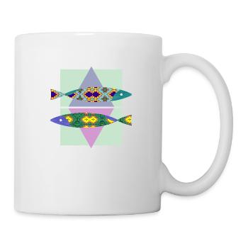 Poissons - Mug blanc - blanc - Droite
