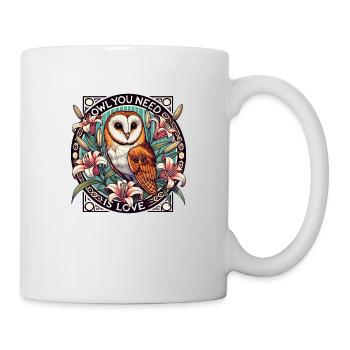 Le hibou dont vous avez besoin, c’est l’amour - Mug blanc - blanc - Droite