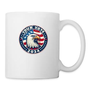 USA Vote 2024 : Design électoral emblématique du drapeau américain - Mug blanc - blanc - Droite