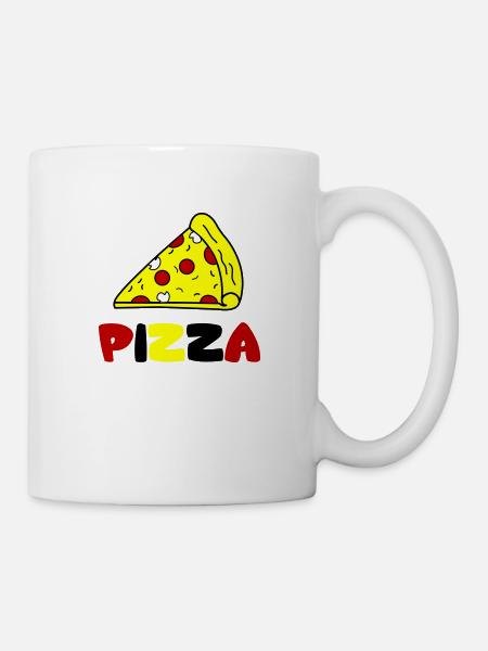 pizza - Tasse - Weiß