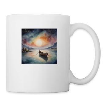 Himmlisches Boot – Eine Reise durch Zeit und Raum - Tasse - Weiß - Rechts