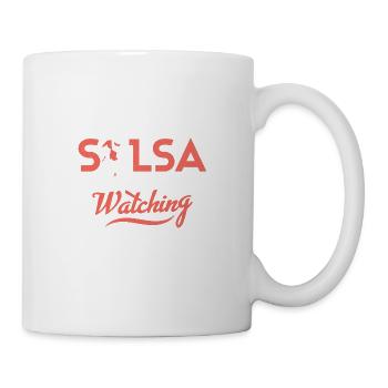 Faisons de la salsa comme personne ne regarde de la musique latine Sal - Mug blanc - blanc - Droite