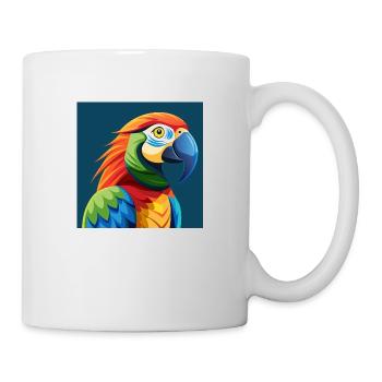Tropischer Papagei - Tasse - Weiß - Rechts