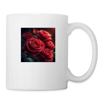Pluie de rose - Mug blanc - blanc - Droite