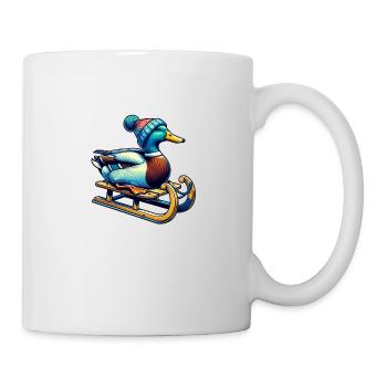 Coole Ente Winter - Tasse - Weiß - Rechts