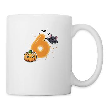 Halloween Birthday Number Child Sixth Birthday - Mug - white - Right