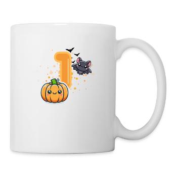 Halloween Geburtstagszahl Kind Erster Geburtstag - Tasse - Weiß - Rechts