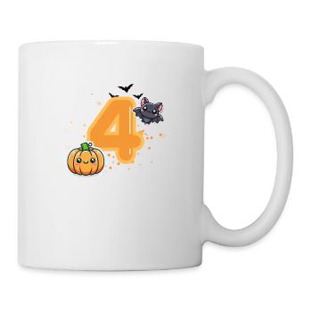 Halloween Birthday Number Child Fourth Birthday - Mug - white - Right