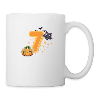 Halloween Birthday Number Child Seventh Birthday - Mug - white - Right