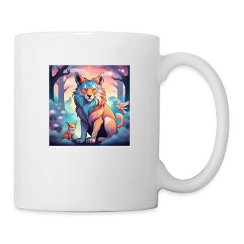 Löwe Fuchs Fabelwesen - Tasse - Weiß - Rechts