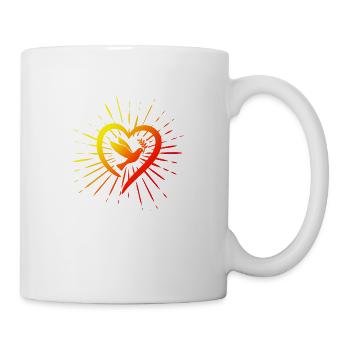 Liebe, Licht, Frieden - Tasse - Weiß - Rechts