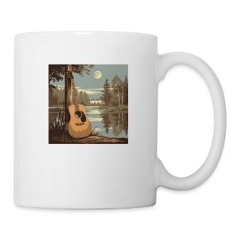 Nature Acoustic Guitar Guitarist - Mug - white - Right