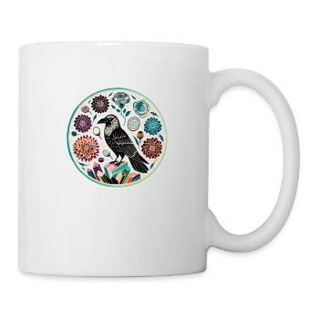 Rabe - Tasse - Weiß - Rechts