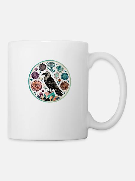 Rabe - Tasse - Weiß