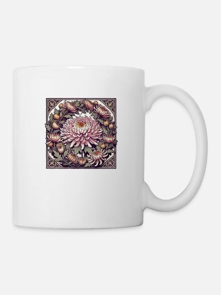 Blumen - Tasse - Weiß