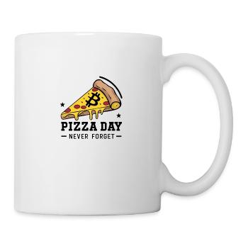 Bitcoin Pizza Day - Never Forget - Tasse - Weiß - Rechts