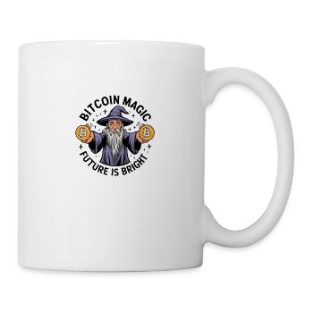 Bitcoin Wizard - Bitcoin Magic: Future is Bright - Tasse - Weiß - Rechts