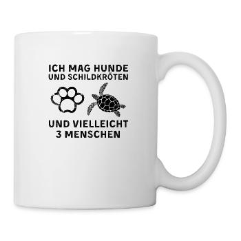I like dogs, turtles, maybe 3 people - Mug - white - Right