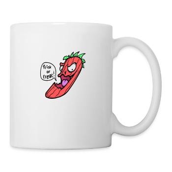 Citrouille d’Halloween effrayante : des bonbons ou un sort ? - Mug blanc - blanc - Droite