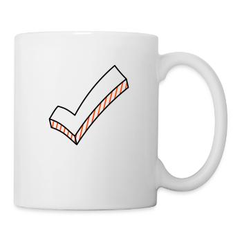 Haken dran zweifarbig - Tasse - Weiß - Rechts