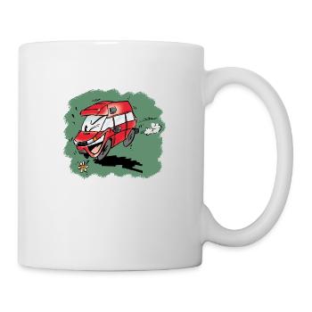 Humorvoller Van Green Hintergrund - Tasse - Weiß - Rechts