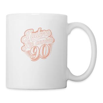 J'adore les années 90 - Mug blanc - blanc - Droite