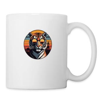 Stylischer Tiger-Print für Trendsetter - Tasse - Weiß - Rechts