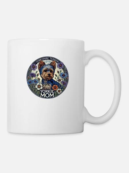 Yorkie-Mutter - Tasse - Weiß