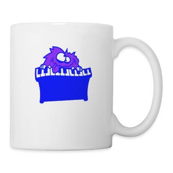 Hairy Monster Alien Alien Clavier Fun - Mug blanc - blanc - Droite