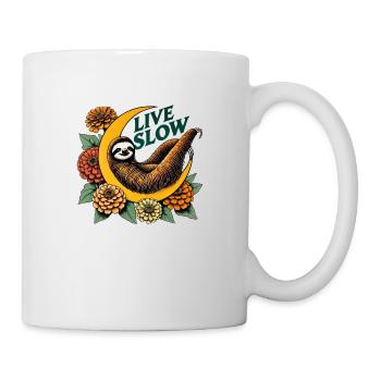 Live Slow Sloth - Mug - white - Right