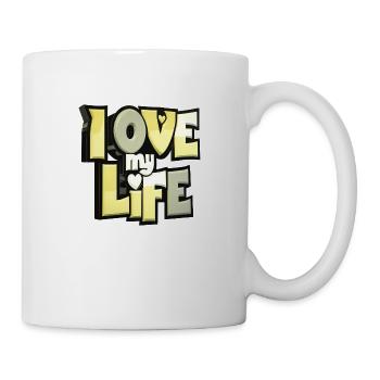 liebe mein Leben - Tasse - Weiß - Rechts