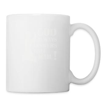 Dieu répond 02 - Mug blanc - blanc - Droite