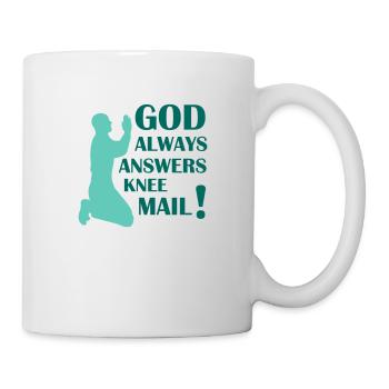 Dieu répond - Mug blanc - blanc - Droite