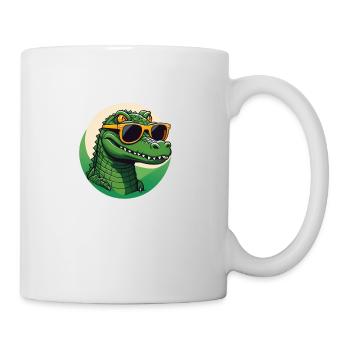 Cooles Krokodil - Tasse - Weiß - Rechts