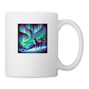 Hirsch Aurora Borealis - Tasse - Weiß - Rechts