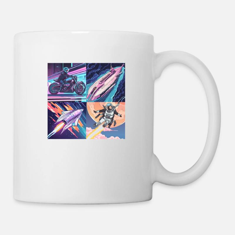 Zunkunft im Weltall - Tasse - Weiß