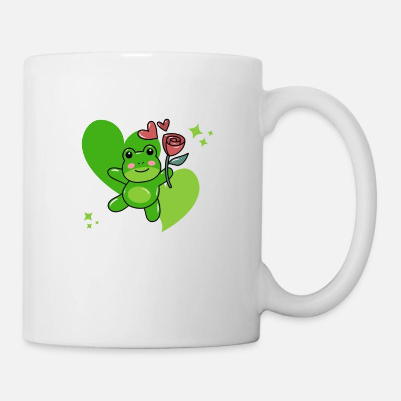 Frog with a Rose - Mug - white