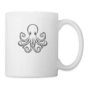 Pieuvre - Mug blanc - blanc - Droite